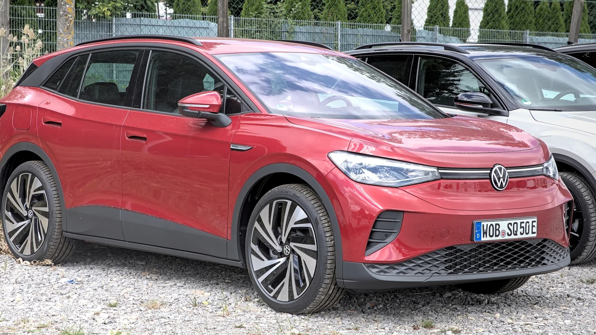 Volkswagen ID.4 electric SUV, front three-quarter view