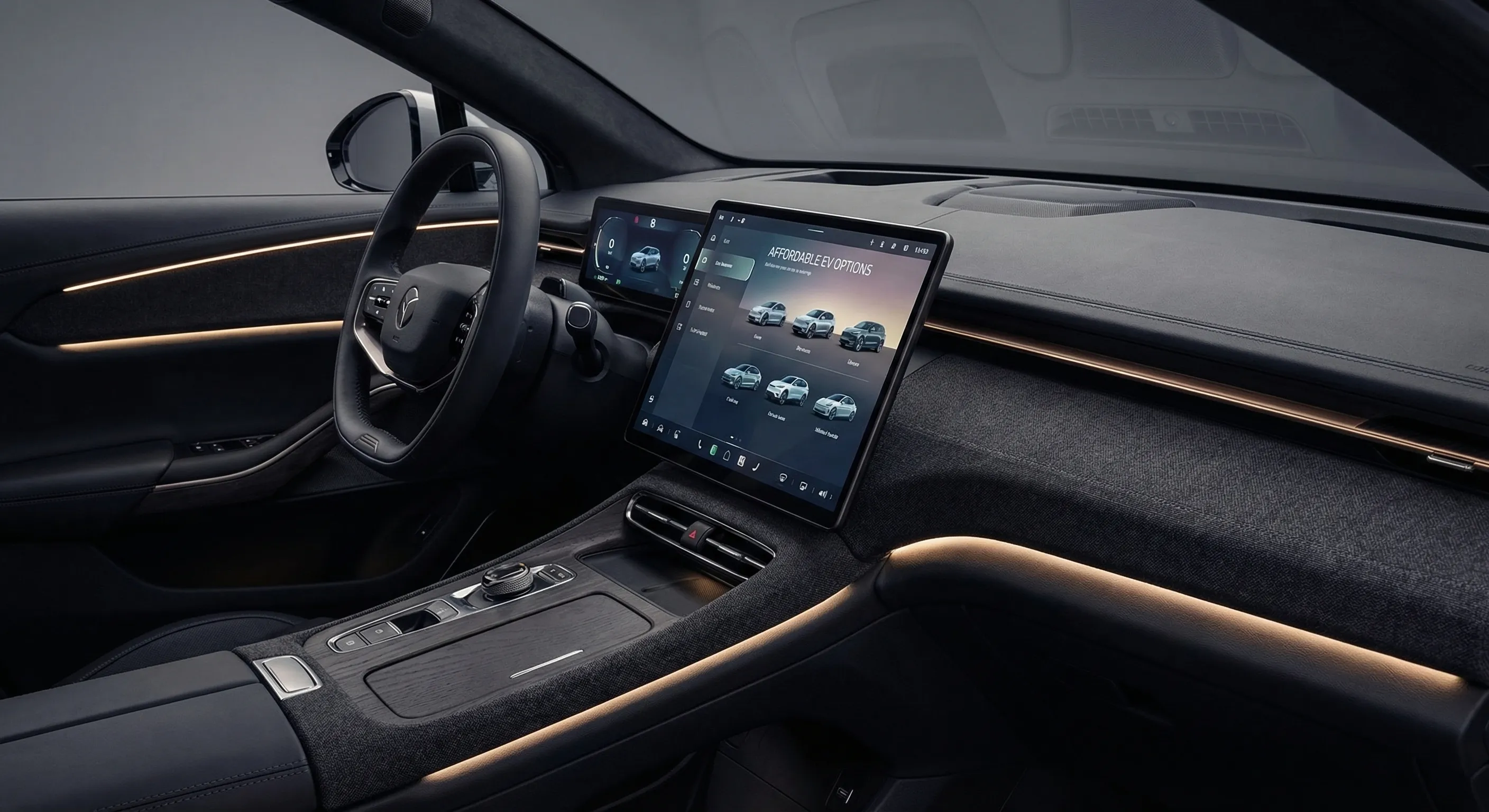 Affordable EV Options in Canada interior dashboard and touchscreen