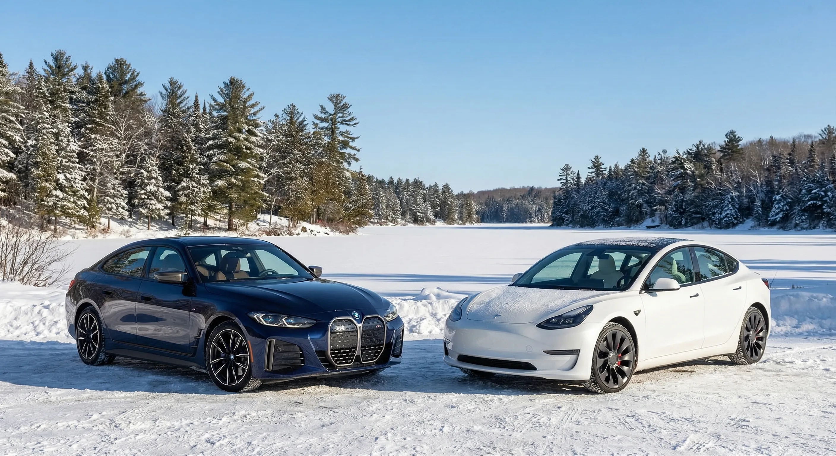 BMW i4 vs Tesla Model 3 side by side comparison