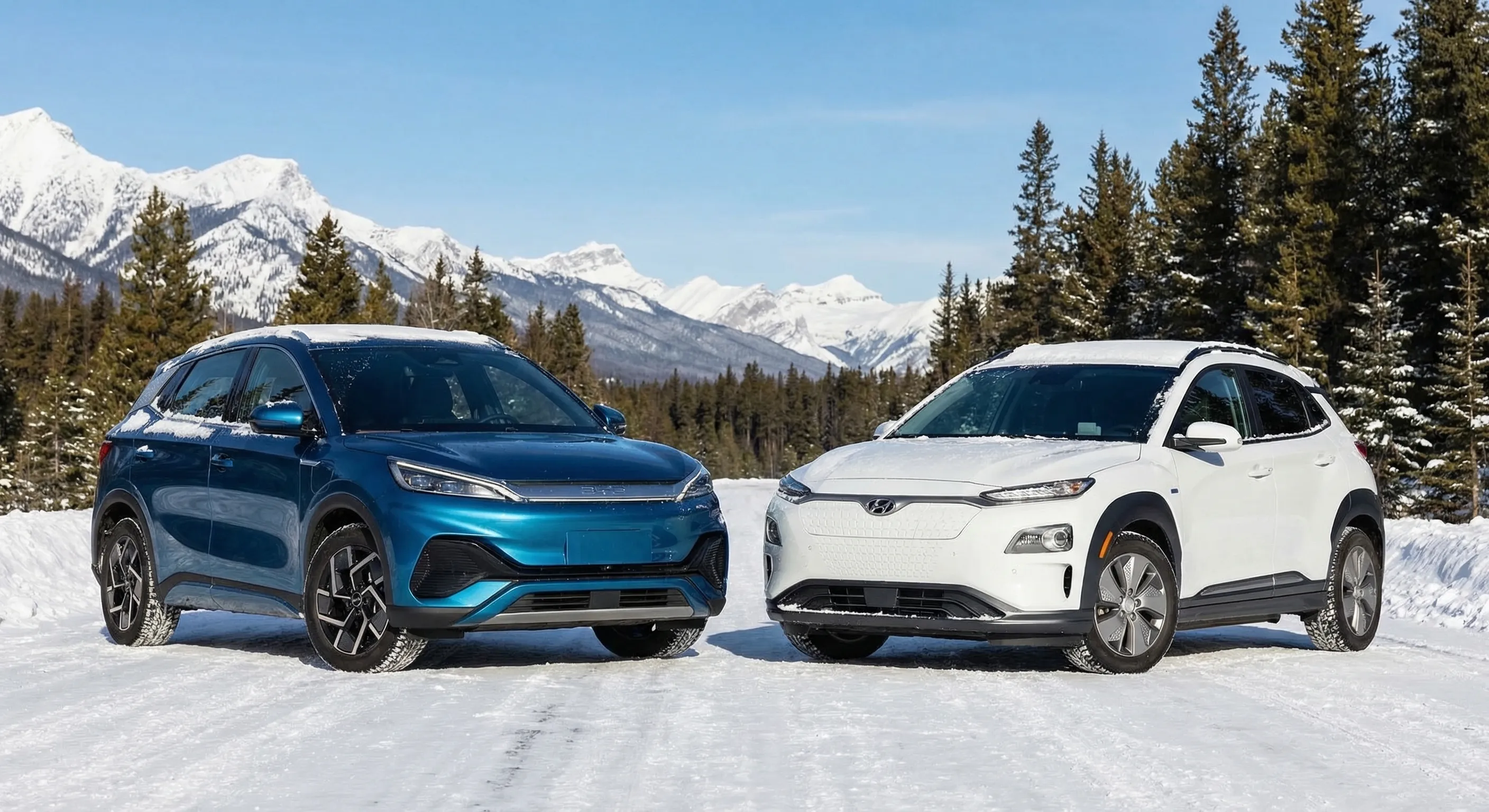 BYD Atto 3 vs Hyundai Kona EV side by side comparison