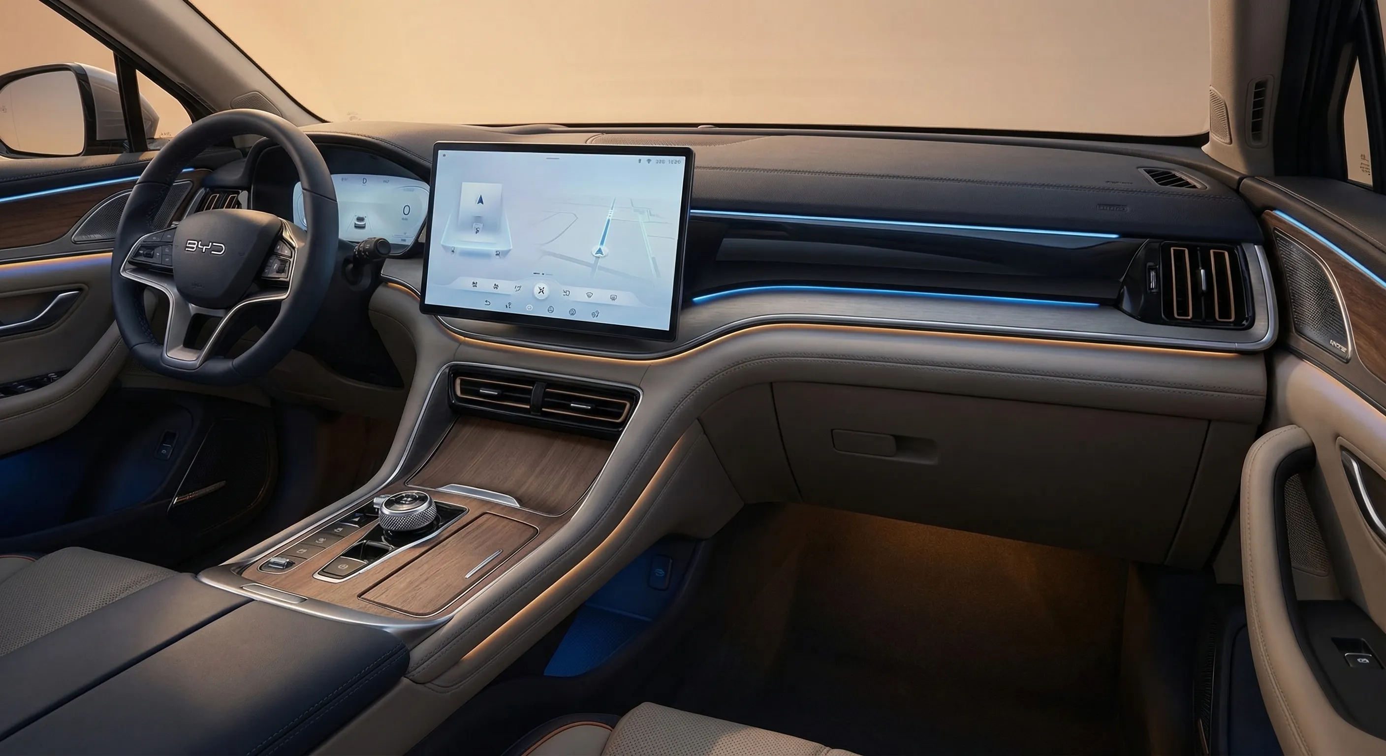 BYD Shark 6 Canada Preview interior dashboard and touchscreen