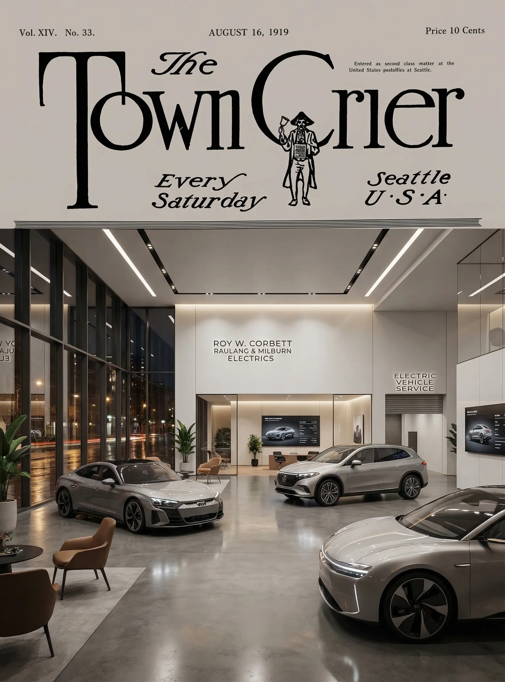 Modern electric vehicle showroom at a Canadian dealership