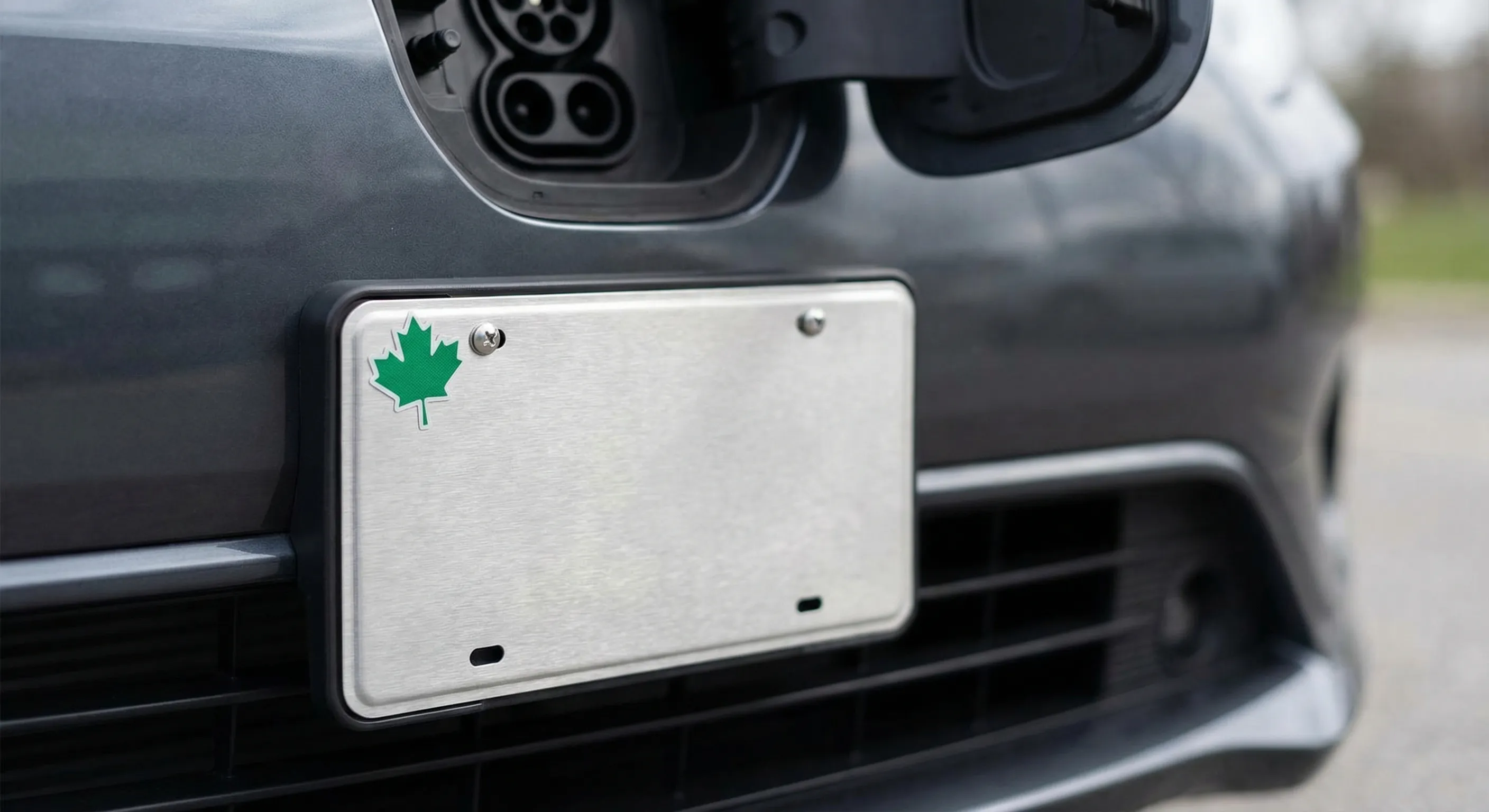 Electric vehicle detail shot in Canada