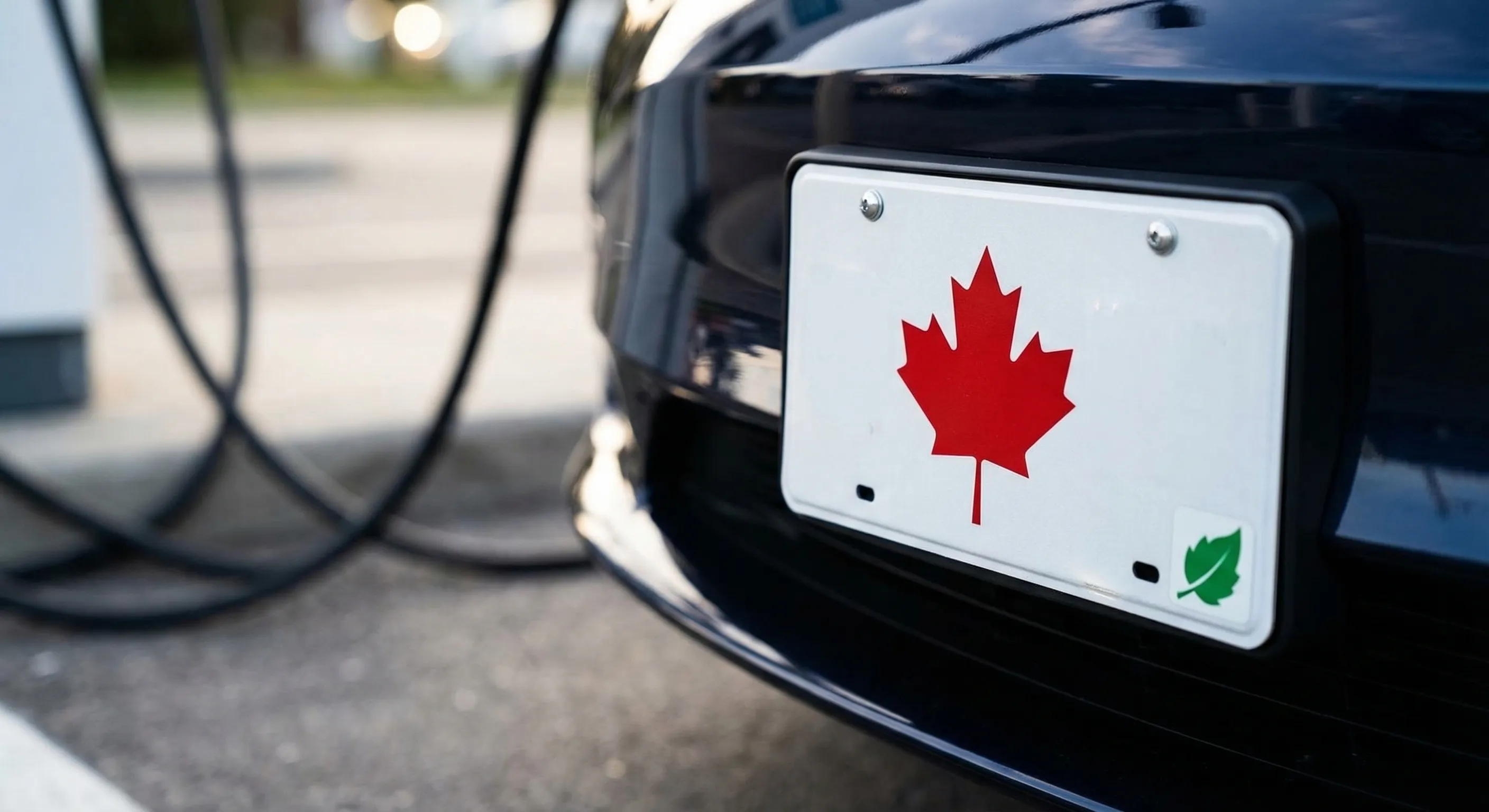 Electric vehicle detail shot in Canada