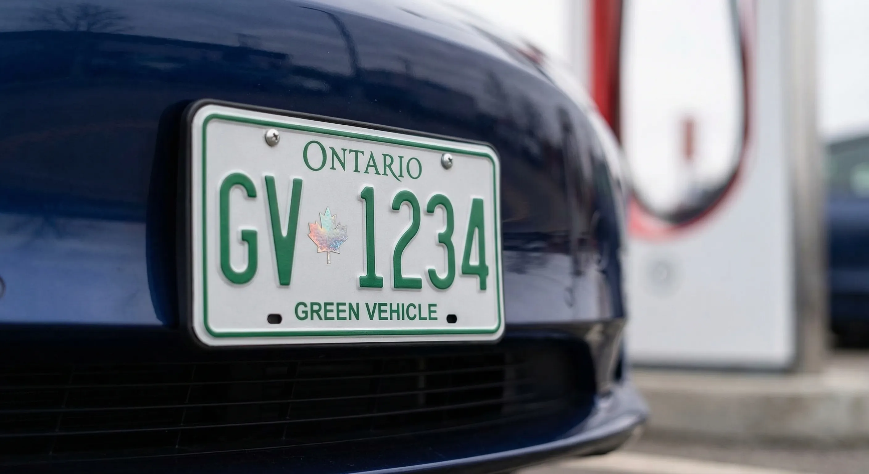 Electric vehicle detail shot in Canada