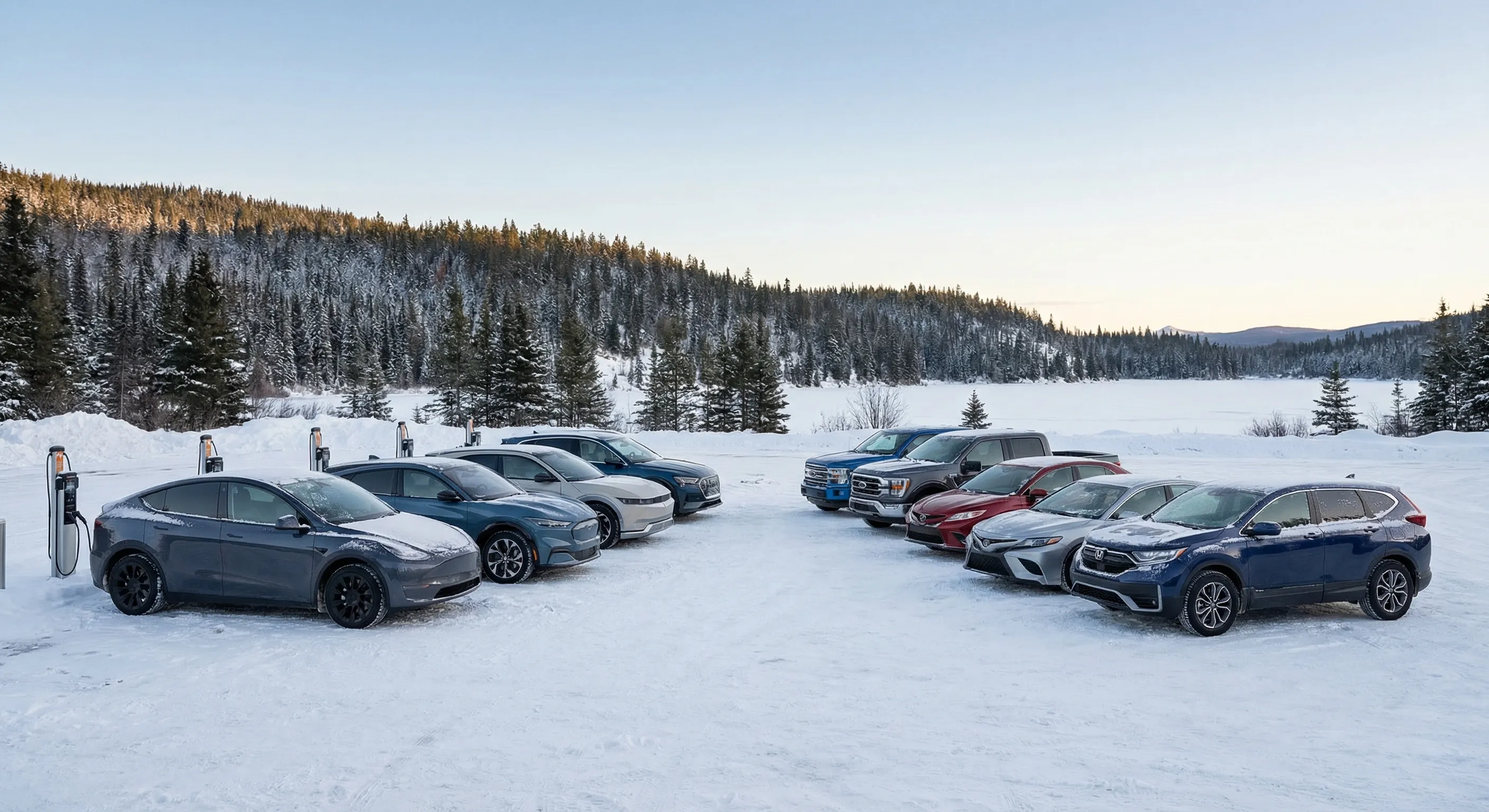 EV Sales vs Gas Sales Trajectory side by side comparison