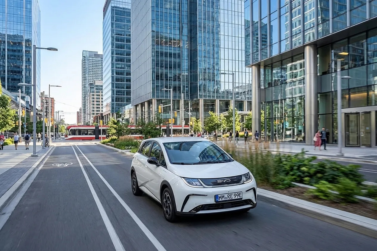 BYD Dolphin compact electric car arriving in Canadian market