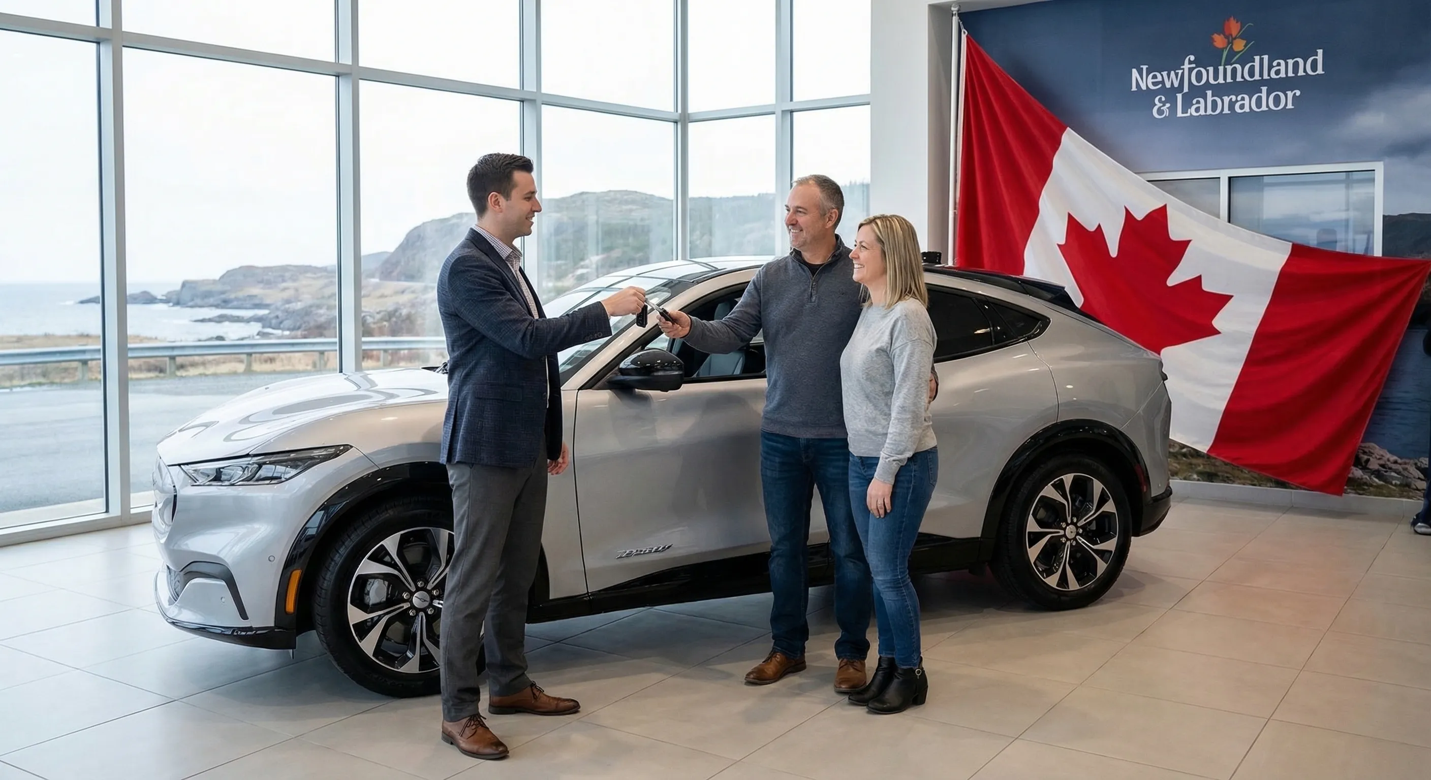 Electric vehicle at Canadian dealership