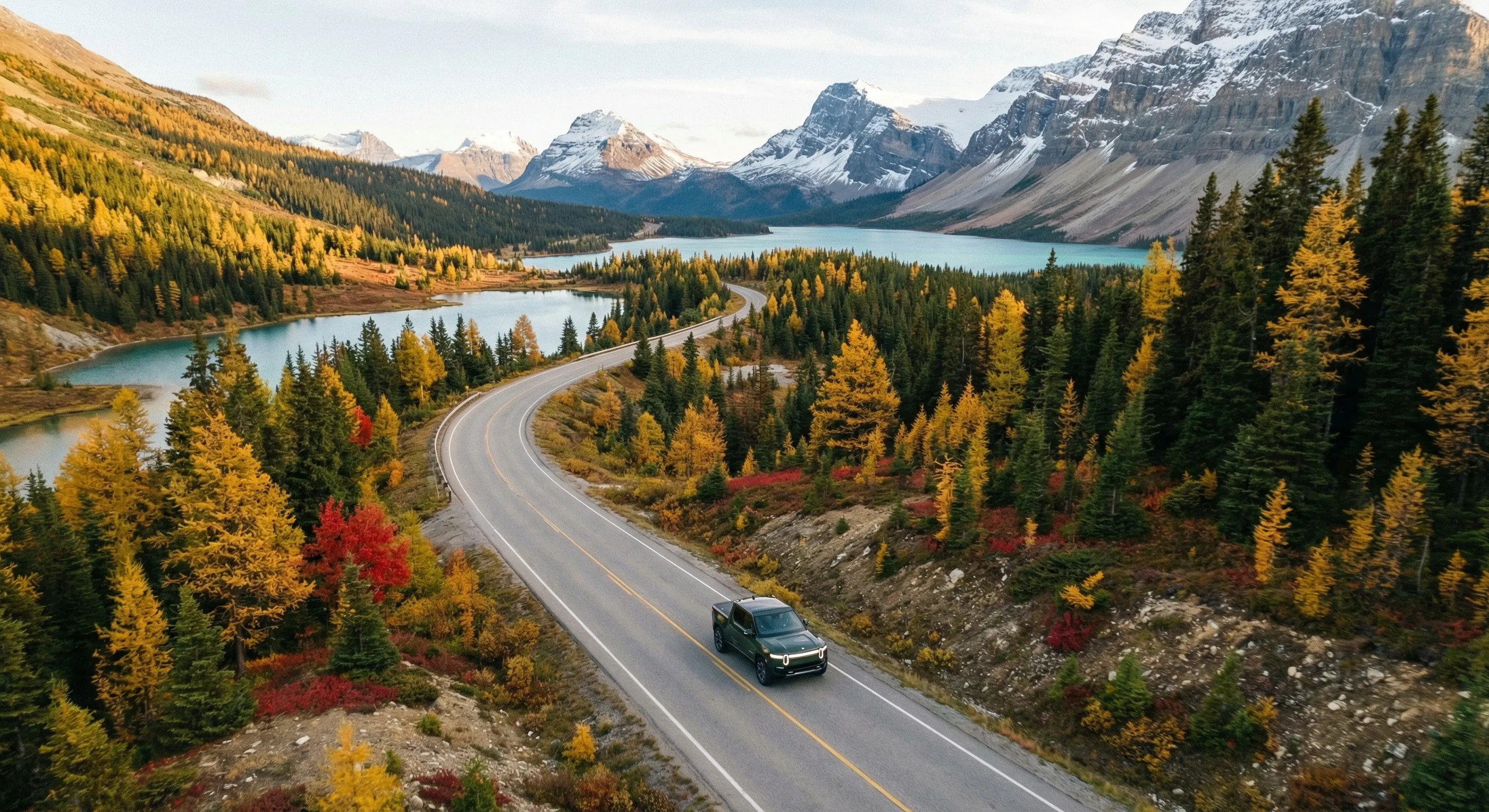 Arctic community with electric vehicle