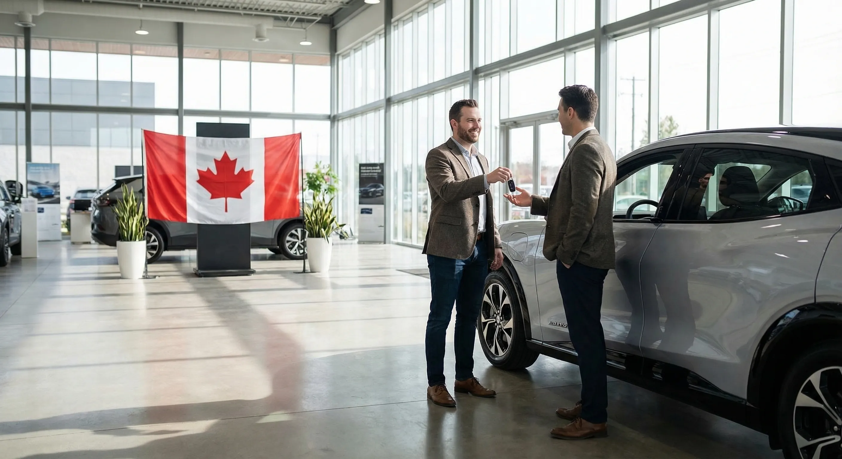 Electric vehicle at Canadian dealership