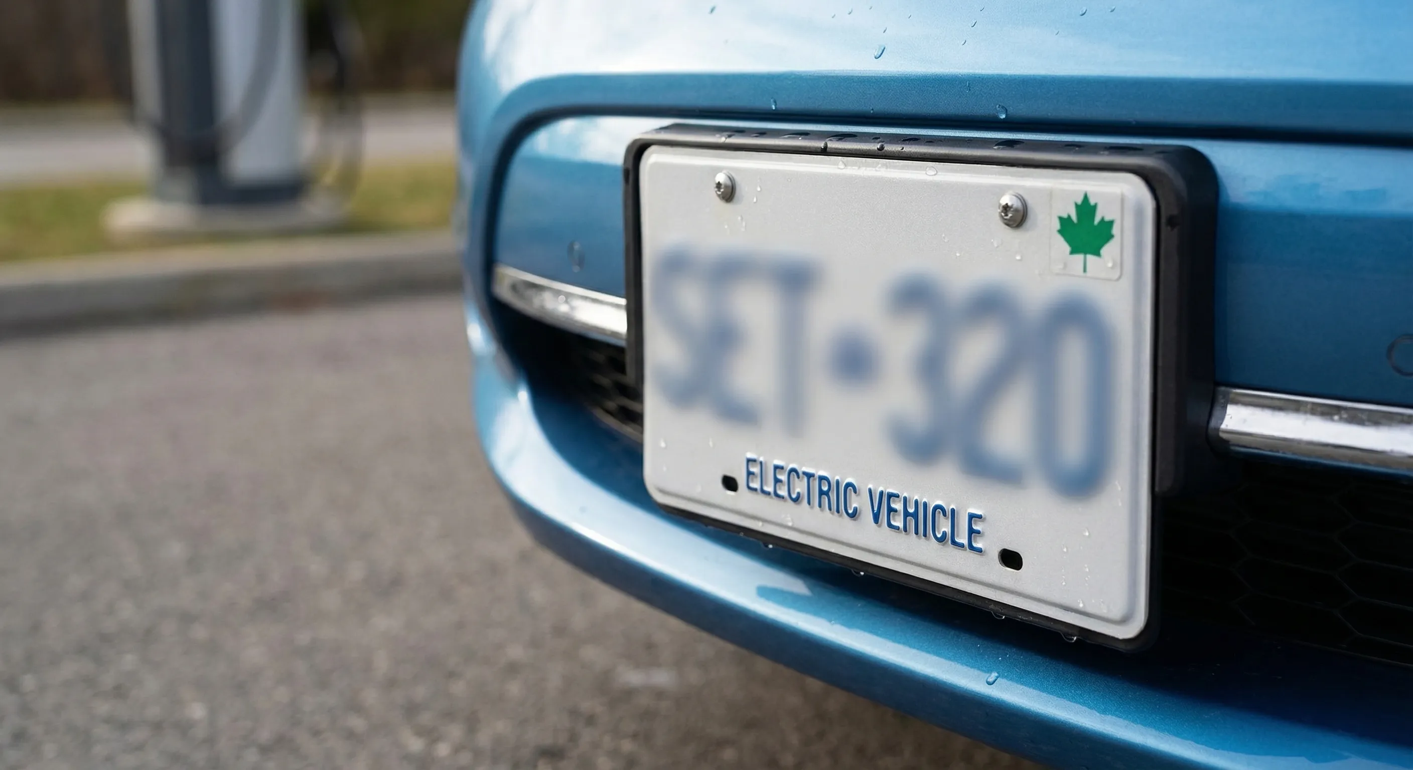 Electric vehicle detail shot in Canada