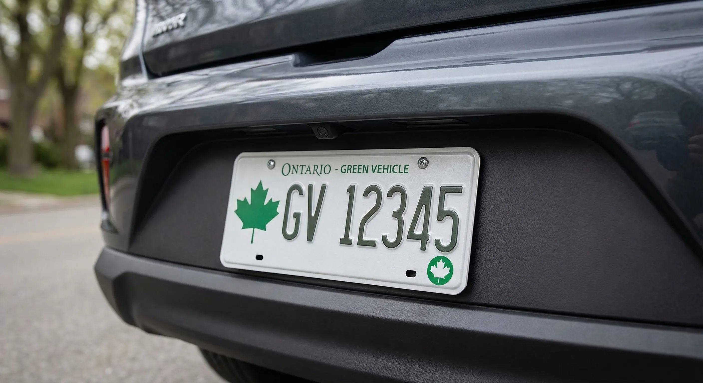 Electric vehicle detail shot in Canada